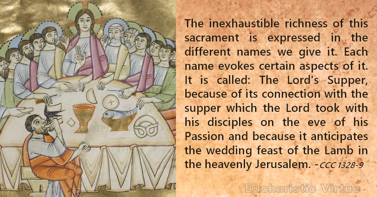 Eucharist Quote from the Catechism