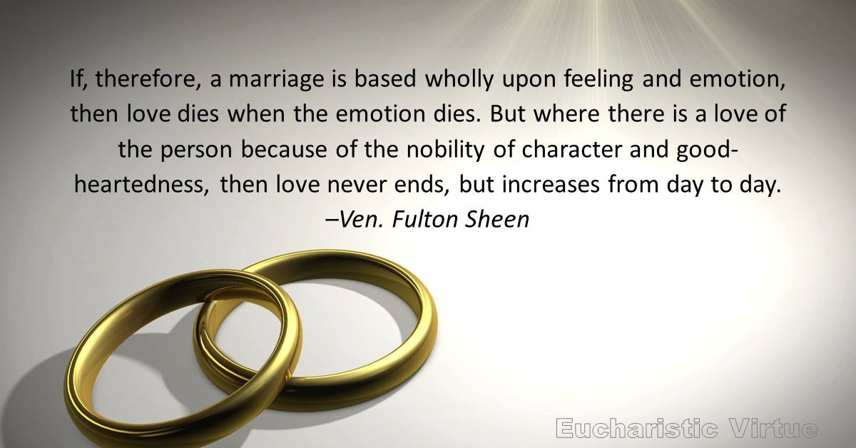 fulton sheen on marriage