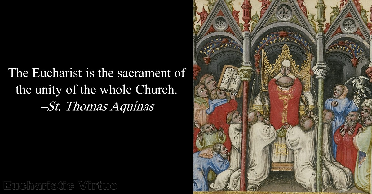 Daily Eucharist Quote - St. Thomas Aquinas - Eucharistic Virtue